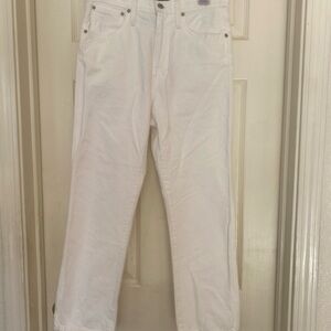 J. Crew Women's Shoreditch Straight White Jeans